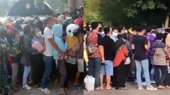 Viral Warga Berdempetan Demi Antre Vaksinasi, Netizen: Dilarang Berkerumun Kecuali Vaksin