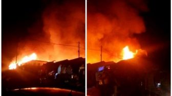 Kebakaran Terjadi di Pasar Bakauheni Lampung Selatan