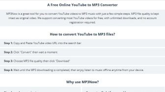 Download YouTube MP3 Pakai MP3-now.com, Bisa Pilih Hasil Kualitas Unduh