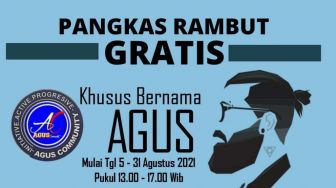 Promo HUT RI, Pria Bernama Agus Gratis Potong Rambut, Catat Lokasinya