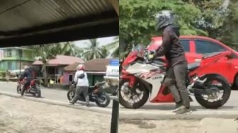 Viral Pengendara Tuntun Motor Sport di Jalan Raya, Penyebabnya Bikin Ngelus Dada