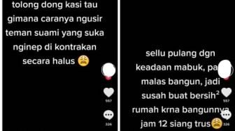 Teman Suami Sering Menginap Sambil Mabuk, Istri Greget Minta Tips Cara Ngusir Halus