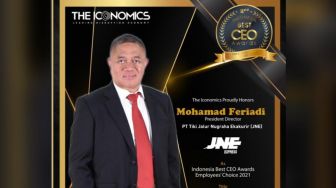 Presdir JNE M. Feriadi Soeprapto Dinobatkan Sebagai Best CEO Award 2021