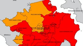 Bertambah, 13 Wilayah di Sumsel Kini Zona Merah COVID-19