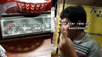 Viral Pedagang Nasi Goreng Paling Presisi, Bahan-bahan Ditimbang Sebelum Dimasak