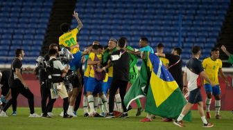 Tundukkan Spanyol 2-1, Brazil Sukses Pertahankan Medali Emas Olimpiade Cabor Sepak Bola