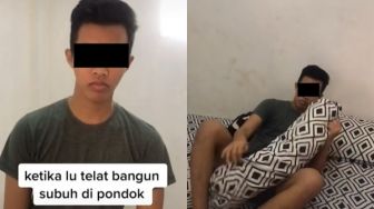 Viral Video Santri Telat Bangun Subuh di Pondok, Bikin Bocah Rumahan 'Kejang-kejang'