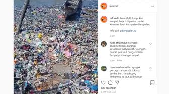 Viral Video Sampah Penuhi Sepanjang Pesisir Pantai Kwanyar, Warganet: Merusak Ekosistem