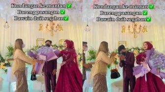 Dramatis! Cewek Gandeng Pacar di Pernikahan Mantan, Beri Duit Segaban buat Pengantin