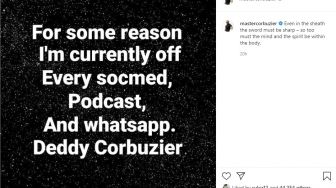 Dengan Kalimat Bijak, Deddy Corbuzier Pamit, Sedih