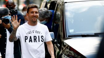 Bak Petinggi Negara, Kedatangan Messi Diantar Mobil Mewah dan Dikawal Puluhan Moge
