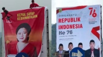 Duh! Baliho Puan Maharani di Banjarnegara Dicopot, Netizen: Awas Digeruduk Banteng Nangis