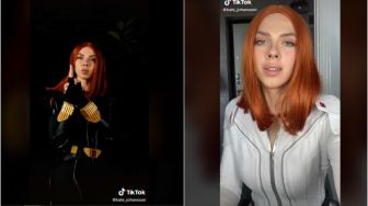 Sering Cosplay Jadi Black Widow, Bintang TikTok Ini Mirip Banget Scarlett Johansson