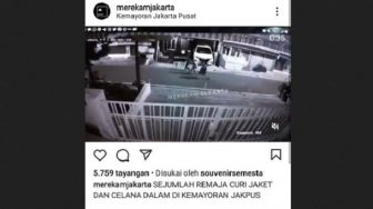 Viral! Komplotan Pencuri Gasak Jaket hingga Celana Dalam Bermerek di Kemayoran