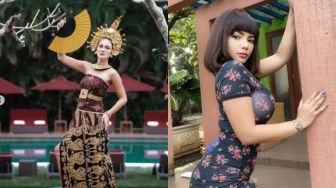6 Artis Pakai Baju Adat Bali, Dinar Candy Berani Pose Bareng Gajah