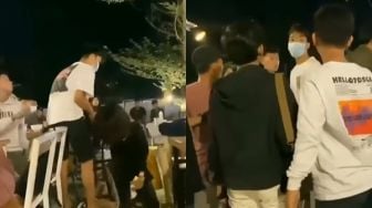 Viral Video Cowok Aniaya Cewek, Pemuda Satu Cafe Maju Jadi Perisai Sambil Emosi