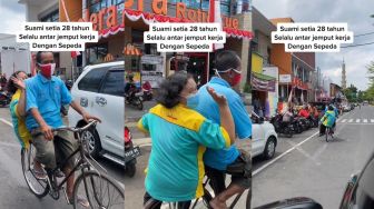 Kisah Pegawai Diantar Jemput Suami Naik Sepeda Selama 28 Tahun, Aksi Bos Jadi Sorotan