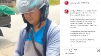 Viral Pria Kaku Tidak Bisa Bergerak saat Diatas Motor