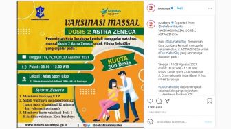 Ayo Dulur! Buruan Ikuti Vaksinasi Massal Dosis 2 di Surabaya, Masih Dibuka 4 Hari Kedepan