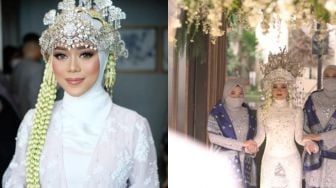 Dekat dengan Rizky Billar, 6 Potret Adu Gaya Lesti Kejora dan Dinda Hauw saat Akad Nikah