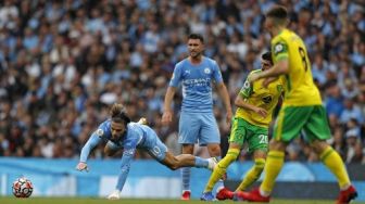 Manchester City Pesta Gol ke Gawang Norwich City, Jack Grealish 'Pecah Telur'