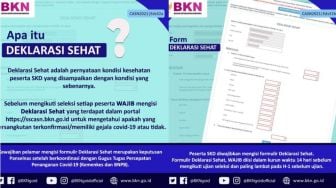 Kartu Deklarasi Sehat CPNS 2021: Apa itu, Waktu Cetak, Cara Mengisi dan Mencetak