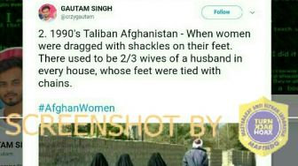 CEK FAKTA: Benarkah Wanita Afghanistan Dirantai dan Diseret oleh Suami Mereka di Jalan?