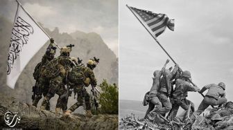 Sekakmat! Taliban Ejek AS dengan Adegan Ikonis Iwo Jima