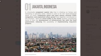 Jakarta Disebut Kota dengan Perencanaan Paling Buruk di Dunia Versi RTF
