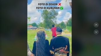 Konsep Foto di Pemakaman, Pengantin Ini Diserang Warganet: Pamali!