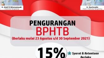 Di Kota Tangerang Ada Potongan 15 Persen untuk BPHTB & PBB; Ini Rinciannya