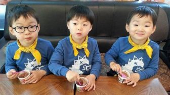 6 Potret Terbaru Song Triplets, Anak Kembar Song Il Gook Kesayangan Warganet