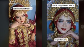 Viral! Tangan Pengantin Kaku saat Difoto, MUA Lakukan Hal Kreatif ini