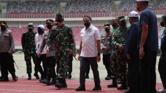 Panglima TNI, Kapolri dan Menpora Tinjau Stadion Lukas Enembe, Lokasi Pembukaan PON Papua