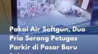 Viral! Juru Parkir di Bekasi Diserang Koboi Jalanan, Tiga Kali Tembakan Airsoft Gun