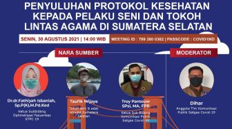 LIVE: Imbauan Protokol Kesehatan Pada Pelaku Seni dan Tokoh Lintas Agama di Sumsel