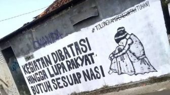 Mural Kritik di Bogor 'Butuh Sesuap Nasi' Dihapus
