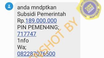 CEK FAKTA: Pertamina Beri Subsidi Rp 189 Juta via SMS, Benarkah?