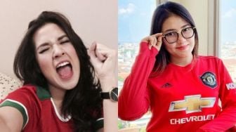 Sama-sama Penggila Bola, 9 Adu Gaya Raisa dan Via Vallen Pakai Jersey Bola