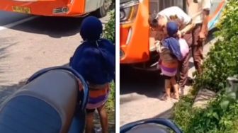 Viral Momen Gadis Kecil Tunggu Ayah yang Seorang Sopir, saat Bus Tiba Bikin Terharu