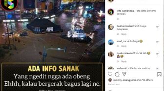 Viral Foto Kapal Tongkang Batu Bara di Simpang Jalan Samarinda, Warganet: Sangat Menghibur