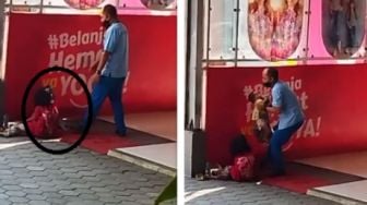 Gadis Kecil Jaga Adik Tidur di Keset Supermarket, Aksi Pria Ini Bikin Publik Terharu