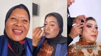 Nenek Dirias MUA Pake Es Batu dan Ditempel Stiker, Hasilnya Auto Glowing!