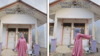 Viral! Sempat Tinggal di Rumah Bantuan Tsunami, Wanita Ini Sekarang Bangun Istana Megah