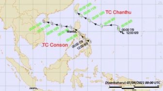 Kalimantan Barat Kena Dampak Siklon Tropis Chantu dan Conson, Hujan Ringan Hingga Deras