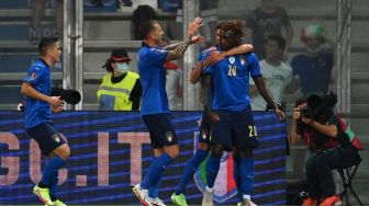 Pesta Gol ke Gawang Lithuania, Timnas Italia Perpanjang Rekor Tak Terkalahkan