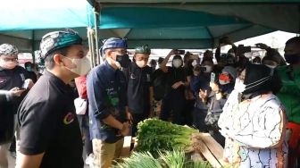 Mengeluh Terdampak Pandemi, Pedagang Sayur Minta Sandiaga Uno Jadi Presiden