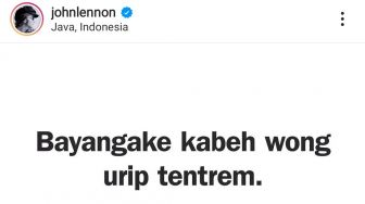 Unggah Bayangake Kabeh Wong Urip Tentrem, Akun Instagram John Lennon Diserbu Warganet