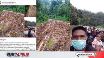 Jalan Rusak Parah, Warga Tangga Barito Boalemo Curhat di Medsos