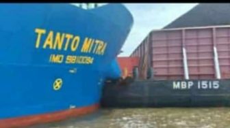 Tubrukan Dua Kapal di Tabanio, MV Tanto Mitra Penyok dan Berlubang